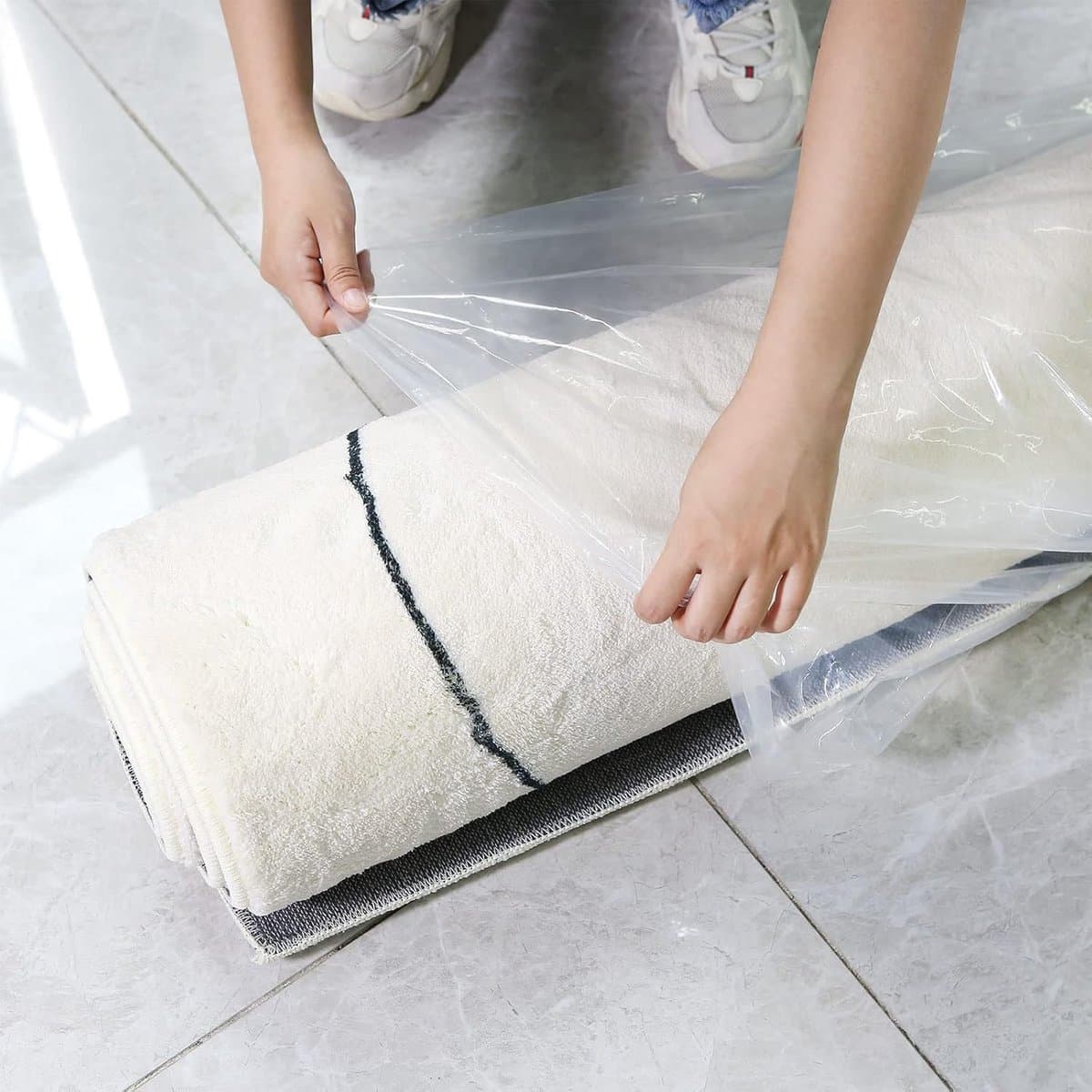 Grote Tapijt Opbergzakken - Tapijt Beschermhoezen - Tapijt Opslaan en Verhuizen - Sterk Verdikte Plastic Bescherming - Past tot 6'x9' — afbeelding 1