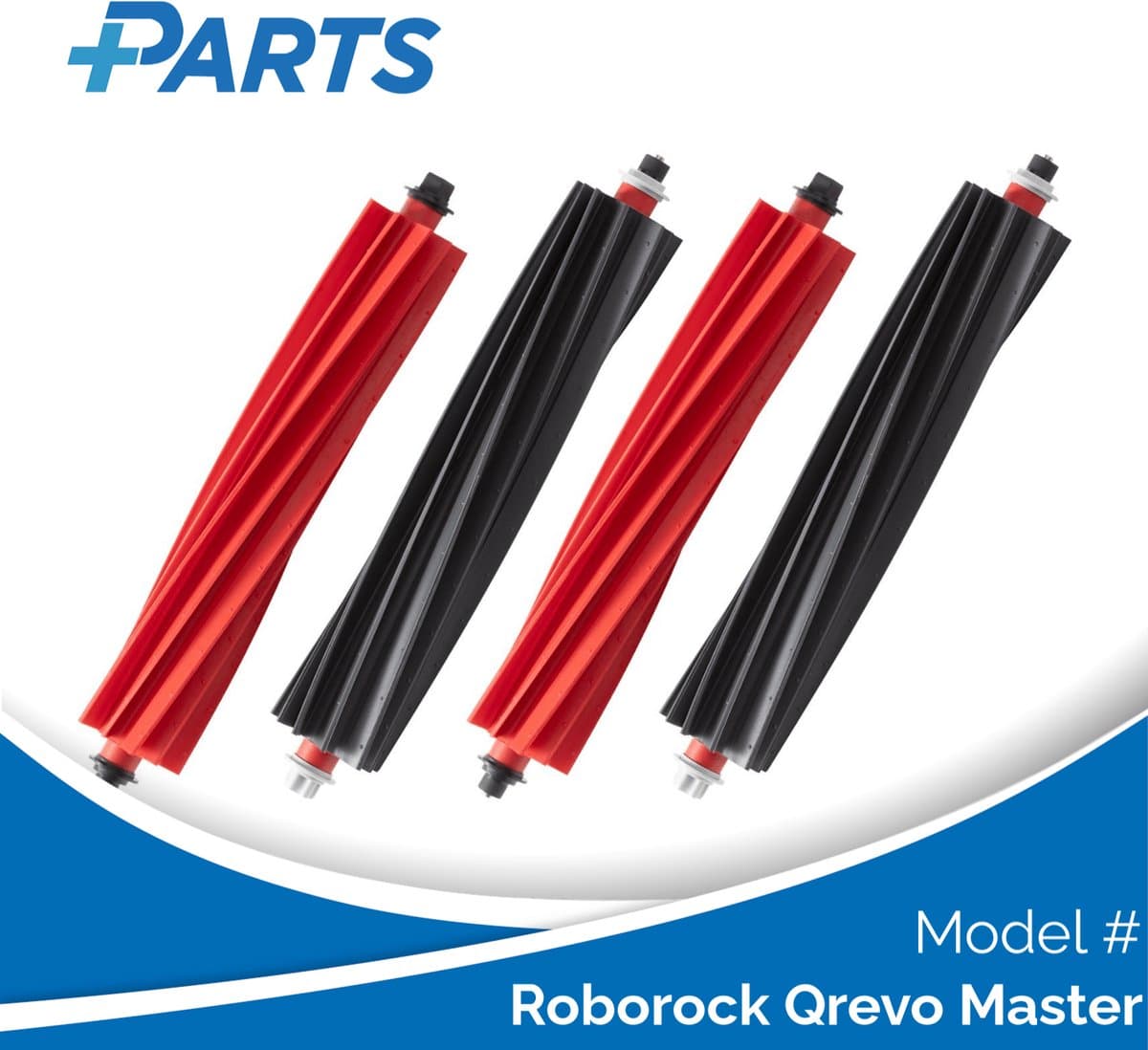 Roborock Qrevo Master Borstels (4 Stuks, Plus.Parts® alternatief voor 8.02.0322) — afbeelding 1