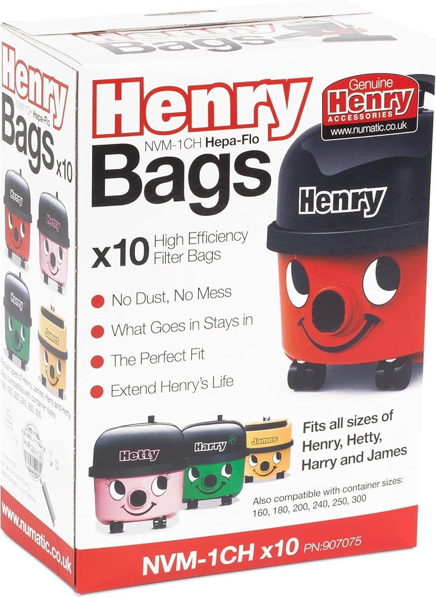 HepaFlo Stofzuigerzakken 10 stuks voor Henry Stofzuigers — afbeelding 1