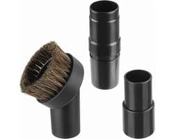 Set van 3 borstelkoppen van paardenhaar voor de stofzuiger, inclusief adapter voor de stofzuigerslang, geschikt voor Shark stofzuigeraccessoires.
