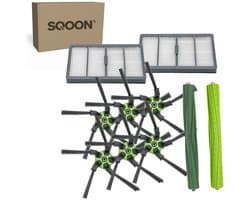 SQOON® vervangingsset geschikt voor iRobot Roomba S9 / S9+ - 9-delige onderhoudskit met HEPA-filters, zijborstels en borstelrol
