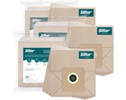 Sillar stofzuigerzakken - papier - 2 filterlagen - biologisch afbreekbaar - universeel - vervanging voor traditionele stofzuigers - Zelmer, Amica, Beko, Hoover, Philips, MPM - 17 x 16 cm - 15 stuks