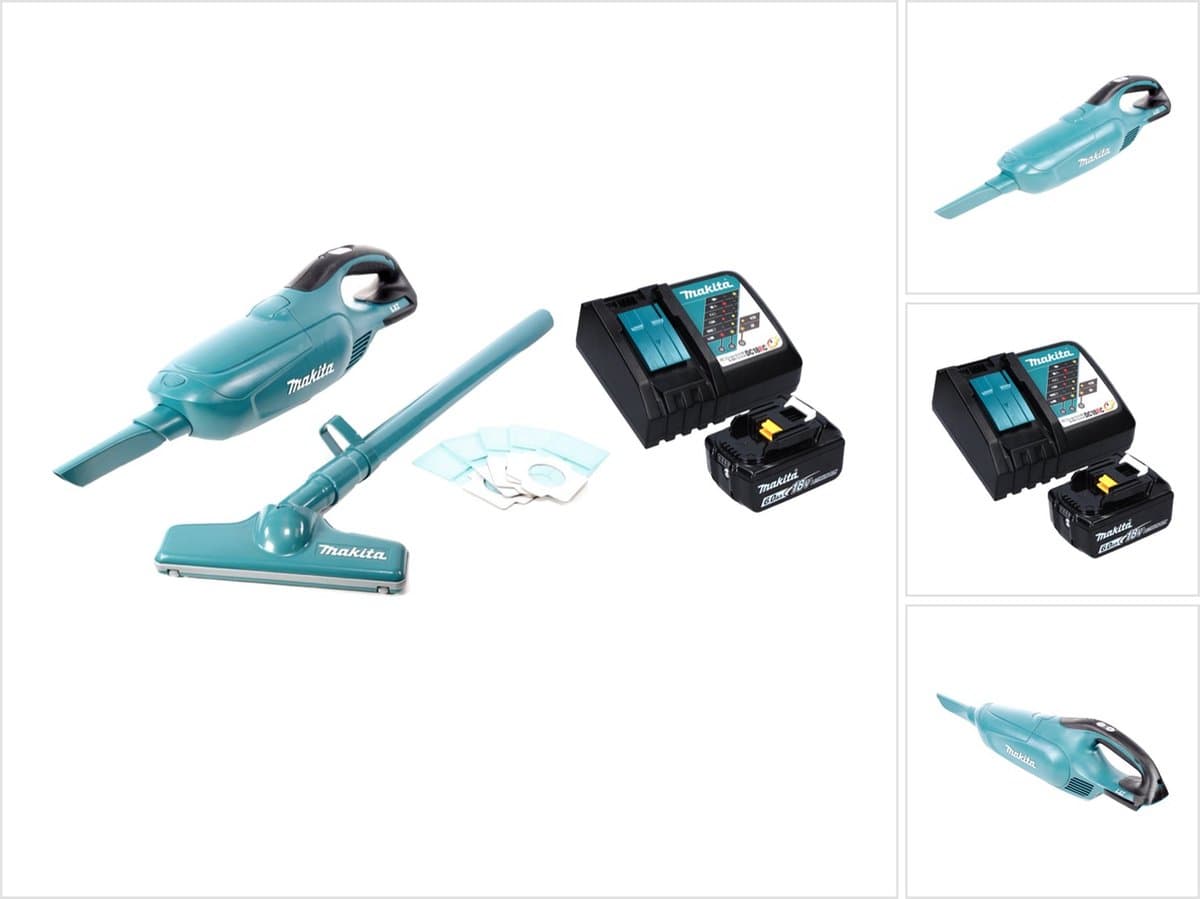 Makita DCL 182 RG1 accustofzuiger 18 V + 1x accu 6,0 Ah + oplader — afbeelding 1