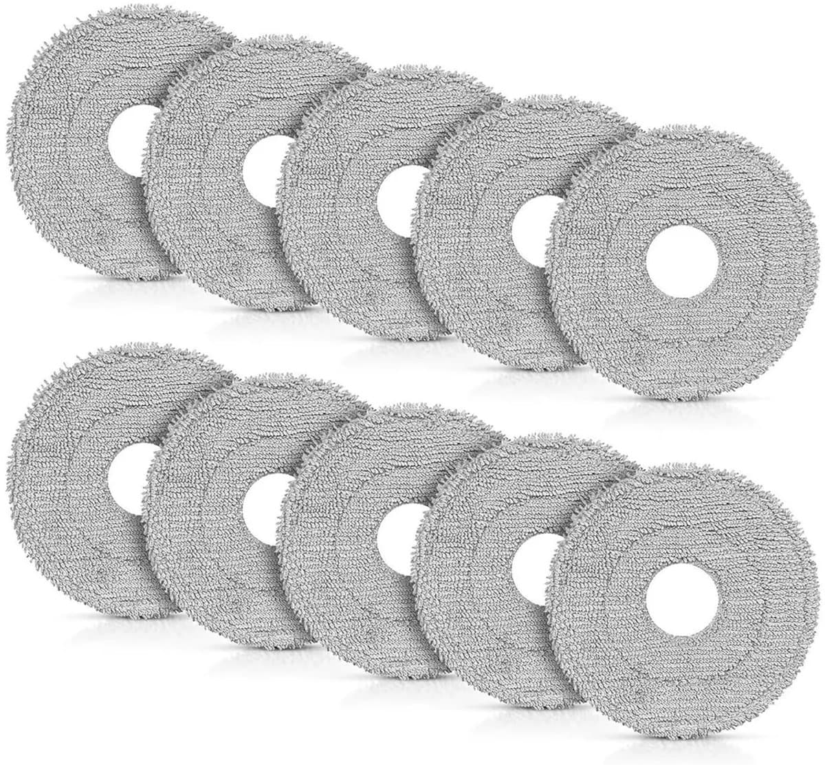 Verpakking Geschikt voor 10 wasbare microvezel reinigingsdoekjes Geschikt voor de robotstofzuigers Dreame L10s Ultra Gen 2 / L10s Pro Ultra / X40 Ultra / X40 Master / L40 Ultra / X50 Ultra Complete / Mova E30 Ultra. — afbeelding 1