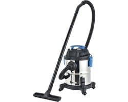 Klarven® Stofzuiger Zilver - 3-in-1 Nat- en Droogzuiger - Krachtige 1200W Zuigkracht met Blaasfunctie - Tank 15 Liter