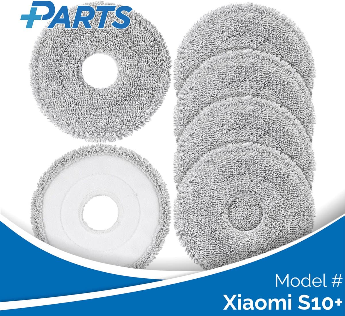 Xiaomi S10+ Dweilpads (6 Stuks, Plus.Parts® alternatief voor BHR8510GL) — afbeelding 1