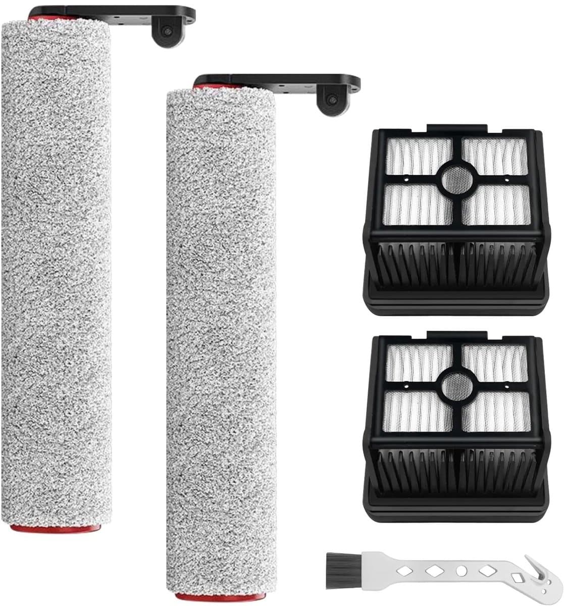 aladdien - Vervangborstel - HEPA-filter - Duurzaam - 5-delig - Compatibel met Dreame H12 Pro - Accessoires voor stofzuiger - 2 borstels + 2 filters — afbeelding 1