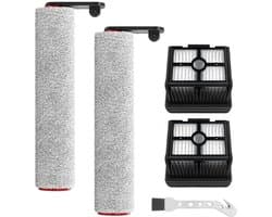 aladdien - Vervangborstel - HEPA-filter - Duurzaam - 5-delig - Compatibel met Dreame H12 Pro - Accessoires voor stofzuiger - 2 borstels + 2 filters