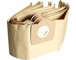 Set van 5 rechte stofzakken geschikt voor Kärcher NT20, NT25, NT30, MV3, WD3, WD3200, WD3300 en A2204 stofzuigers - vervangende accessoires.