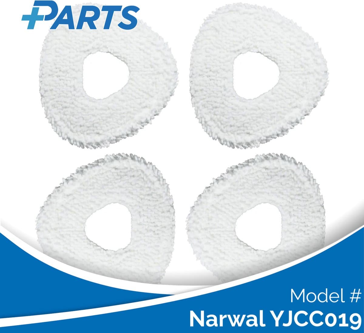 Narwal YJCC019 Dweilpads (4 Stuks, Plus.Parts® alternatief voor CP-PJ-A00087-00-00) — afbeelding 1