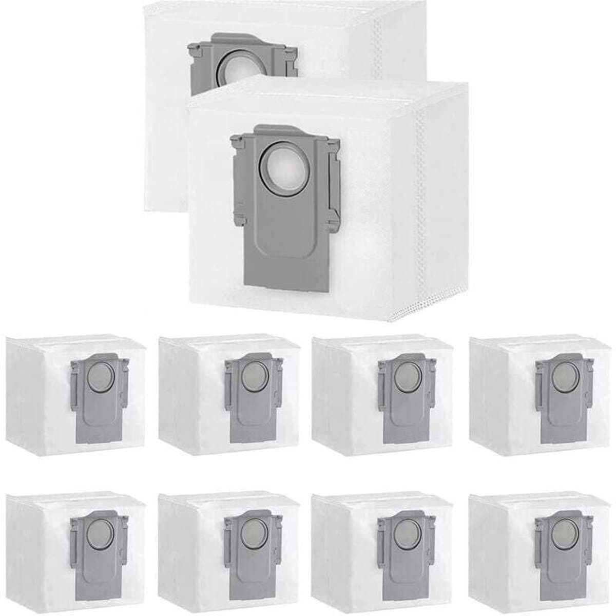 10-pack stofzakken Geschikt voor Xiaomi Roborock S7 Max Ultra / S7 Pro Ultra / Q7+ / Q7 Max+ / Q5+ robotstofzuigerstation, 3L grote capaciteit wegwerpvervangingszak, filter, borstel (1 recensie) — afbeelding 1