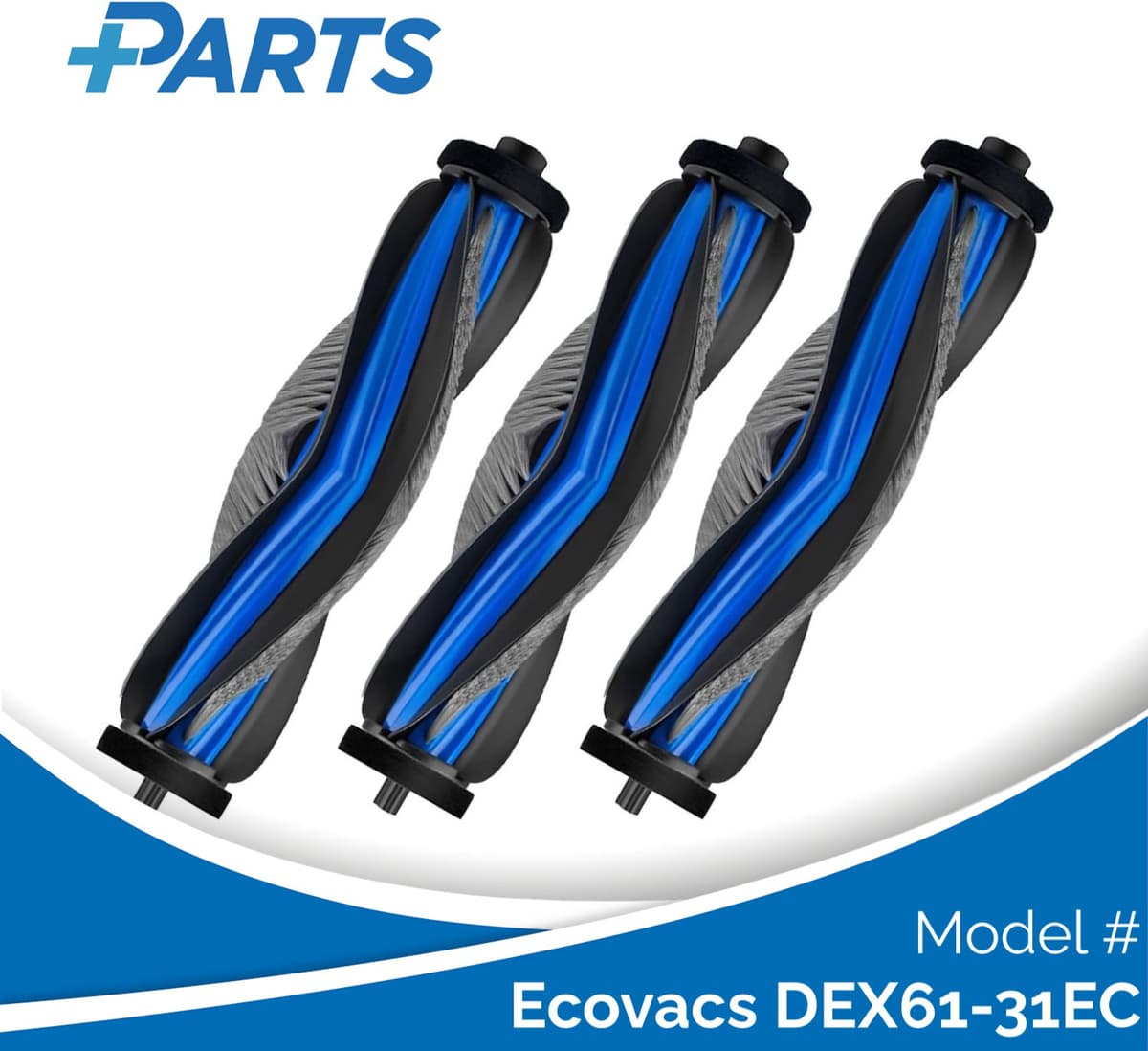 Ecovacs DEX61-31EC Borstels (3 Stuks, Plus.Parts® alternatief voor DMB010030) — afbeelding 1