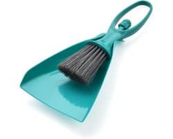Mini-bezem veegschep - Kleine schoonmaker - Bureau opruimen - Compact en handig - Niet gespecificeerd - Blauw