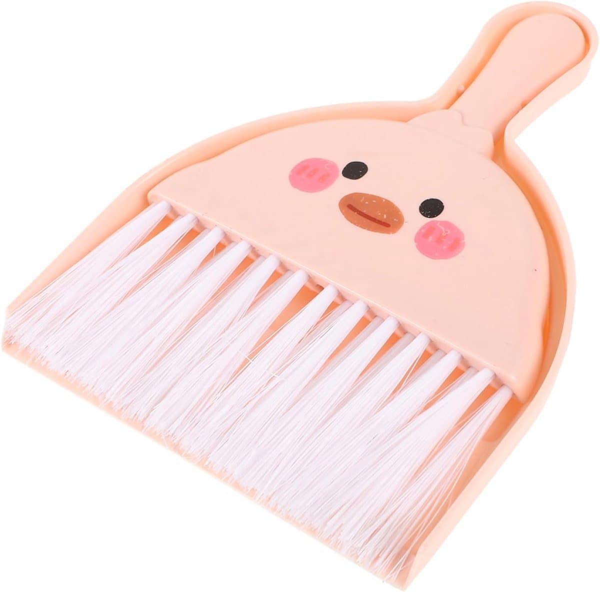 Kleine Handveger en Blik - Mini Stoffer Blik - Bureau Schoonmaken - Compact Ontwerp - 19.5 cm - Roze — afbeelding 1