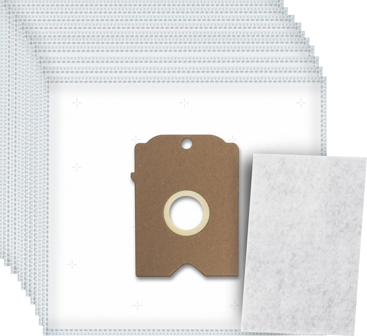 10x Dparts stofzuigerzakken en 1 filter geschikt voor Siemens Big Bag 3L en Bosch Arriva - type K - SI71 — afbeelding 1