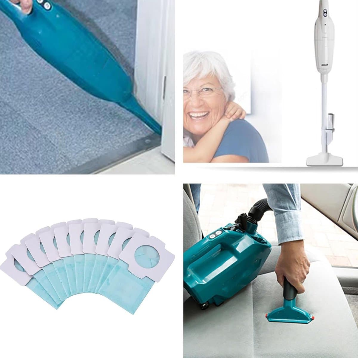 Set van 10 Stofzuigerzakken voor Diverse Makita Modellen - Accessoires voor Stofzuigers, Vervangbare Stofzakken, Hoge Kwaliteit en Duurzaam Gebruik — afbeelding 1