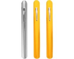 Kruimelveger 3-delig - Tafelreiniger set - Snel tafel vegen - Met handige clip - 15 cm lang - Diverse kleuren