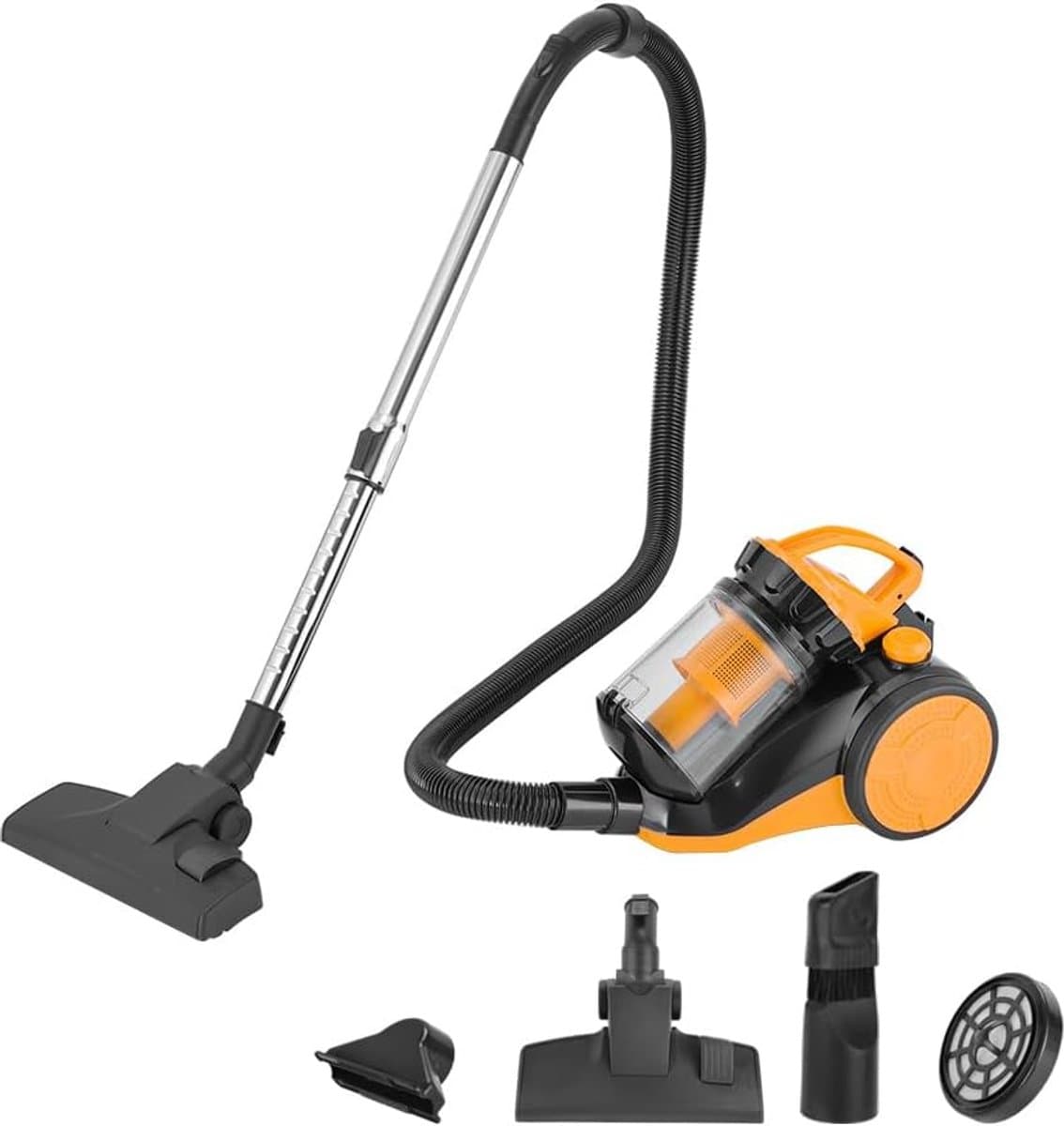 Zakloze Stofzuiger - Krachtige Zuiger - Grondig Reinigen - 800 W Vermogen - 2 Liter Reservoir - Geel — afbeelding 1