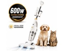 AG3500 Steelstofzuiger - Zonder Zak - 600W - Sterke Zuigkracht - Vacuum Cleaner - 3-in-1 Snoerstofzuiger - HEPA Filter - Vacuum Cleaner -LED Verlichting - Handstofzuiger - Lichtgewicht - Kruimeldief - Geschikt voor Dierenharen - Black