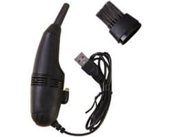 Mini USB Stofzuiger - Computer Reiniger - Bureau Schoonmaken - Handzaam Formaat - 70 Gram - Zwart