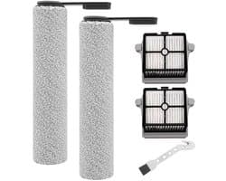 Dailygoods- Borstelroller Reserveonderdelen - 2 Borstelrollen - 2 Filters - 1 Reinigingsborstel - Geschikt voor Tineco FLOOR ONE S7 PRO - Draadloze Stofzuiger - Stofzuigerborstel