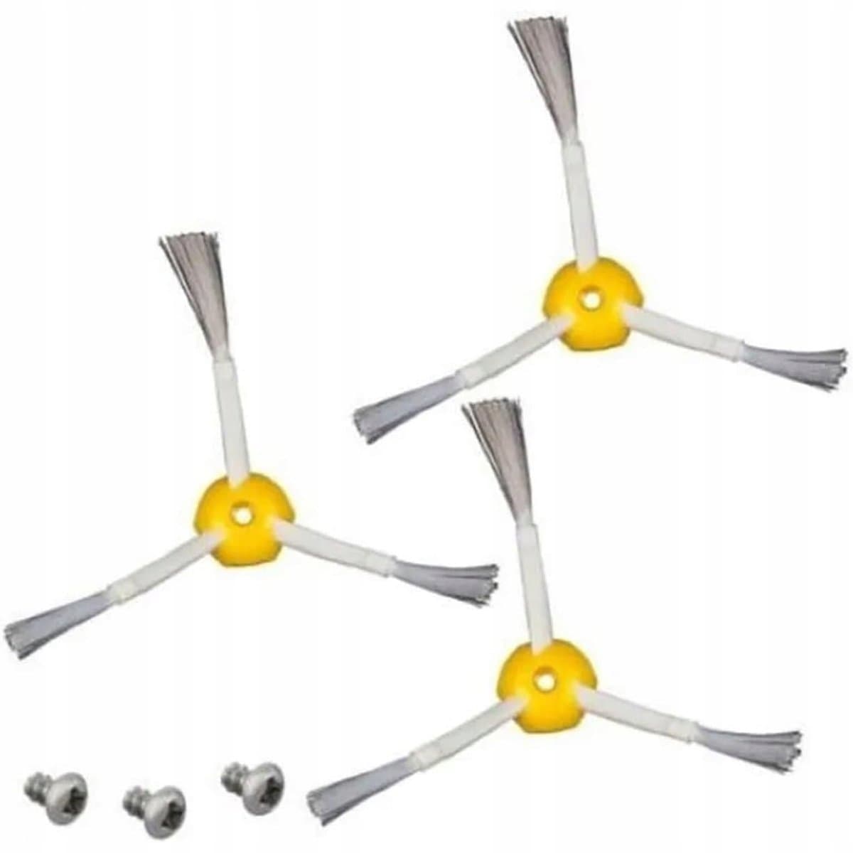 Rosfix Zijborstel Vervanging - TPR Nylon, 3 Stuks Set - Met Montagebouten - Geschikt voor iRobot Roomba — afbeelding 1