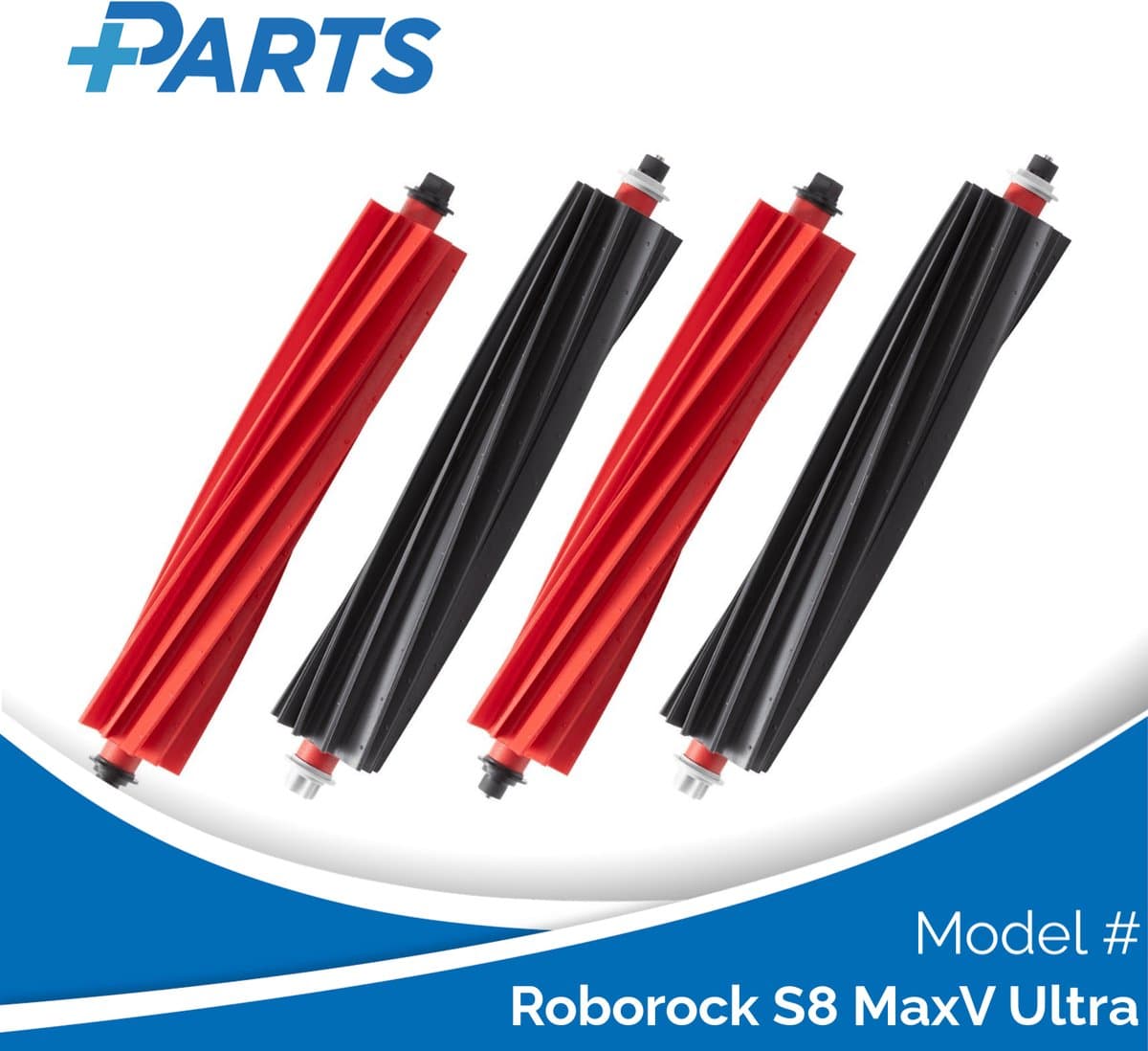 Roborock S8 MaxV Ultra Borstels (4 Stuks, Plus.Parts® alternatief voor 8.02.0322) — afbeelding 1