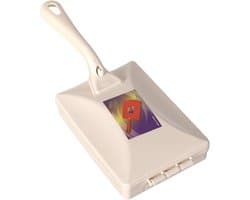 Kruimelveger Handmatig - Kruimelborstel - Snel Opruimen - Dubbele Rolborstels - 26 cm - Beige