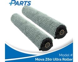 Mova Z60 Ultra Roller Dweilborstels (2 Stuks, Plus.Parts® alternatief voor MV-Z60URC-MROLL)
