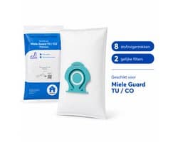Vervangende stofzuigerzak – compatibel met Miele HyClean Pure TU & CO / Guard S1, L1, M1 – niet origineel (8 zakken + 2 filters)