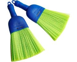 Handveger Set - Kleine bezem - Snelle schoonmaak - Stevige borstelharen - 2 stuks - Grijs