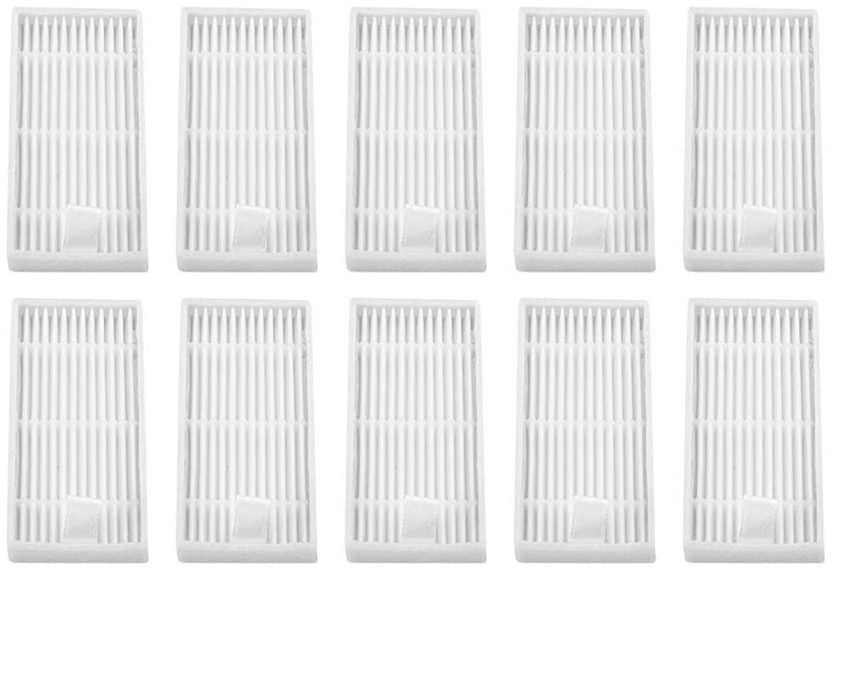 Dailygoods- HEPA Filter Vervangingen - 10 Stuks - Dubbellaagse Filtratie - Glasvezel Filters - Compatibel met V1/V5 Robotstofzuiger - Afmetingen 4,2x8,2x1,5 cm - Stofzuigerfilter — afbeelding 1