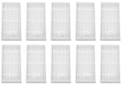 Dailygoods- HEPA Filter Vervangingen - 10 Stuks - Dubbellaagse Filtratie - Glasvezel Filters - Compatibel met V1/V5 Robotstofzuiger - Afmetingen 4,2x8,2x1,5 cm - Stofzuigerfilter