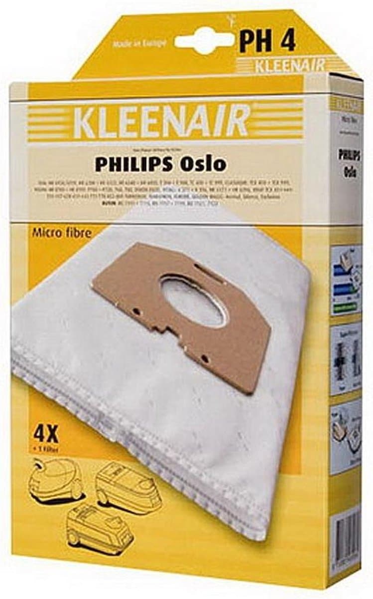 Kleenair Stofzuigerzakken Philips Oslo Ph-4 4 stuks — afbeelding 1