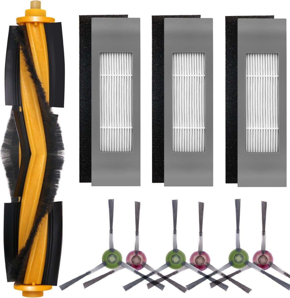 Rolborstels - hoofdborstel - Onderdelen geschikt - HEPA-filters - Voor Ecovacs Deebot Ozmo 920/950/700/750/T5/T8/T8+/T8 AIVI/N8/N8+/N8 PRO/T9 - Vervangende onderdelen voor robotstofzuiger — afbeelding 1