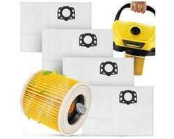 4x synthetische Karcher WD3 stofafzuigtanden + filter
