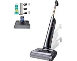 Vactidy X7S nat- en droogstofzuiger, 150W motor, 20kPa zuigkracht, 2600mAh batterij, 40 minuten looptijd, 800ml watertank, 3 reinigingsmodi, zelfreinigend systeem, 180° plat bereik, zero-edge reiniging