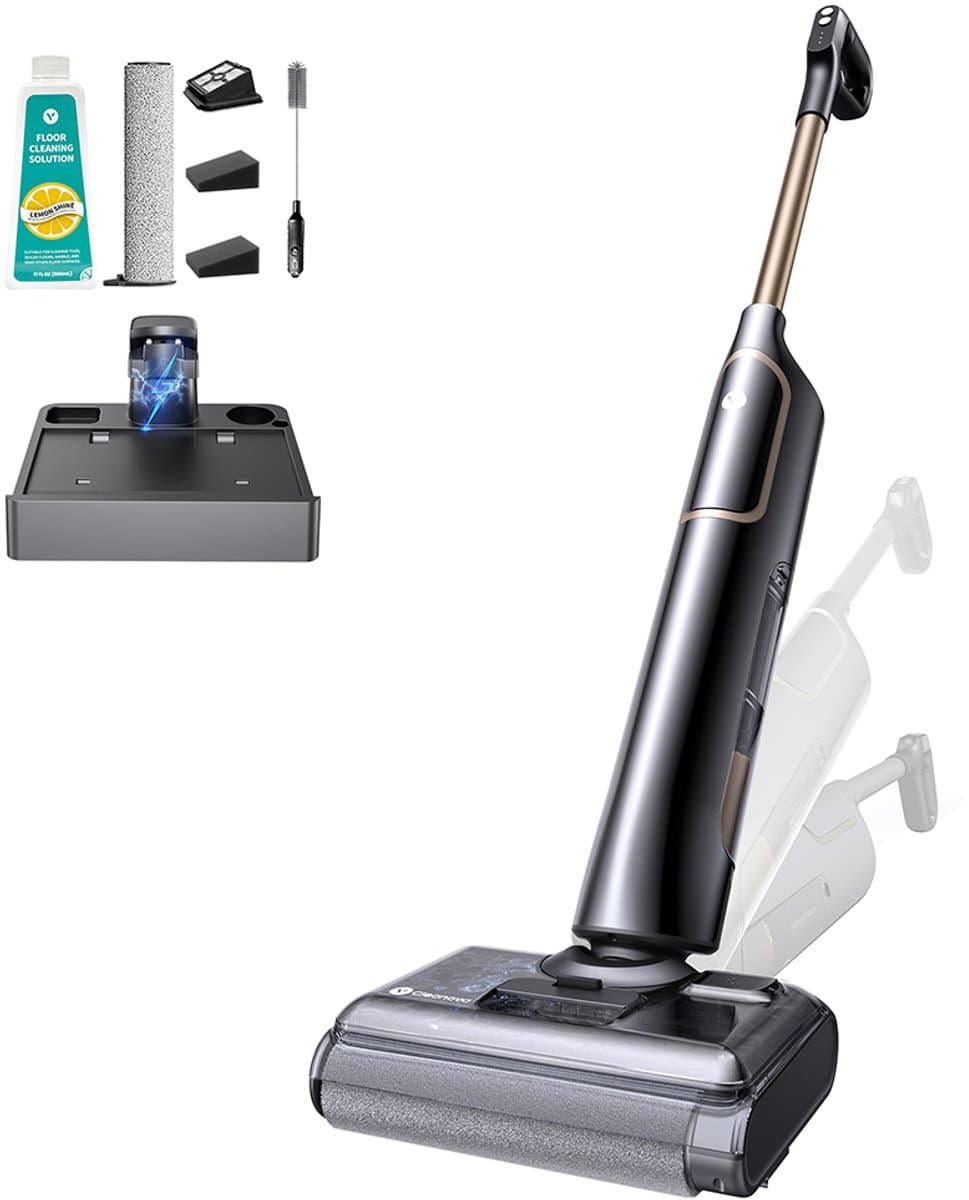 Vactidy X7S nat- en droogstofzuiger, 150W motor, 20kPa zuigkracht, 2600mAh batterij, 40 minuten looptijd, 800ml watertank, 3 reinigingsmodi, zelfreinigend systeem, 180° plat bereik, zero-edge reiniging — afbeelding 1