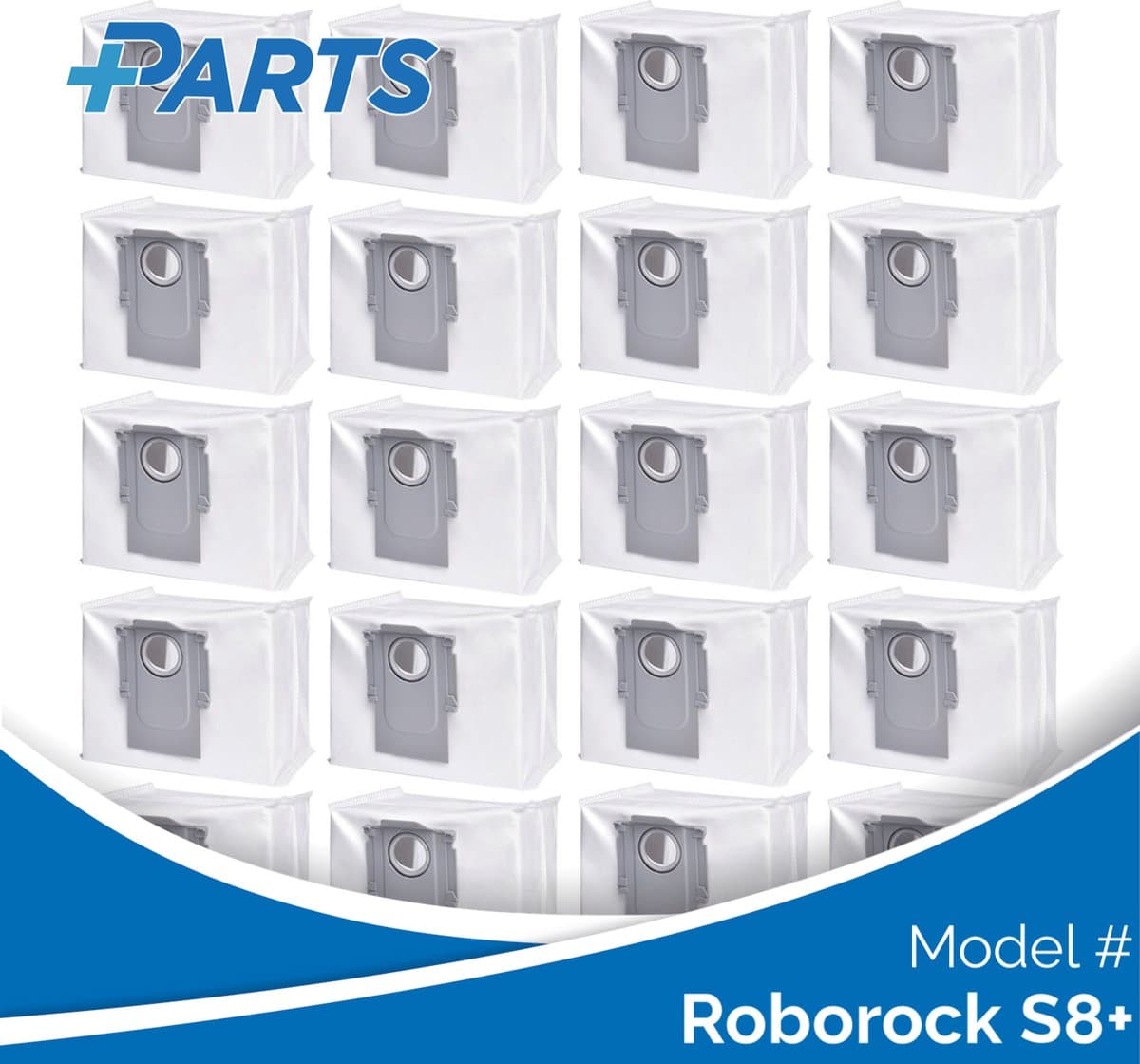 Roborock S8+ Stofzakken (20 Stuks, Plus.Parts® alternatief voor 8.02.0132) — afbeelding 1