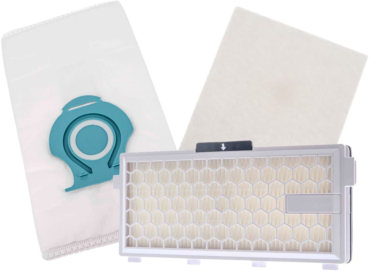 Kleanburg® 7-delige set – alternatieve stofzuigerzakken + HEPA filter + motorfilter – geschikt voor Miele HyClean Pure TU & CO / Guard S1, L1, M1 – niet origineel — afbeelding 1