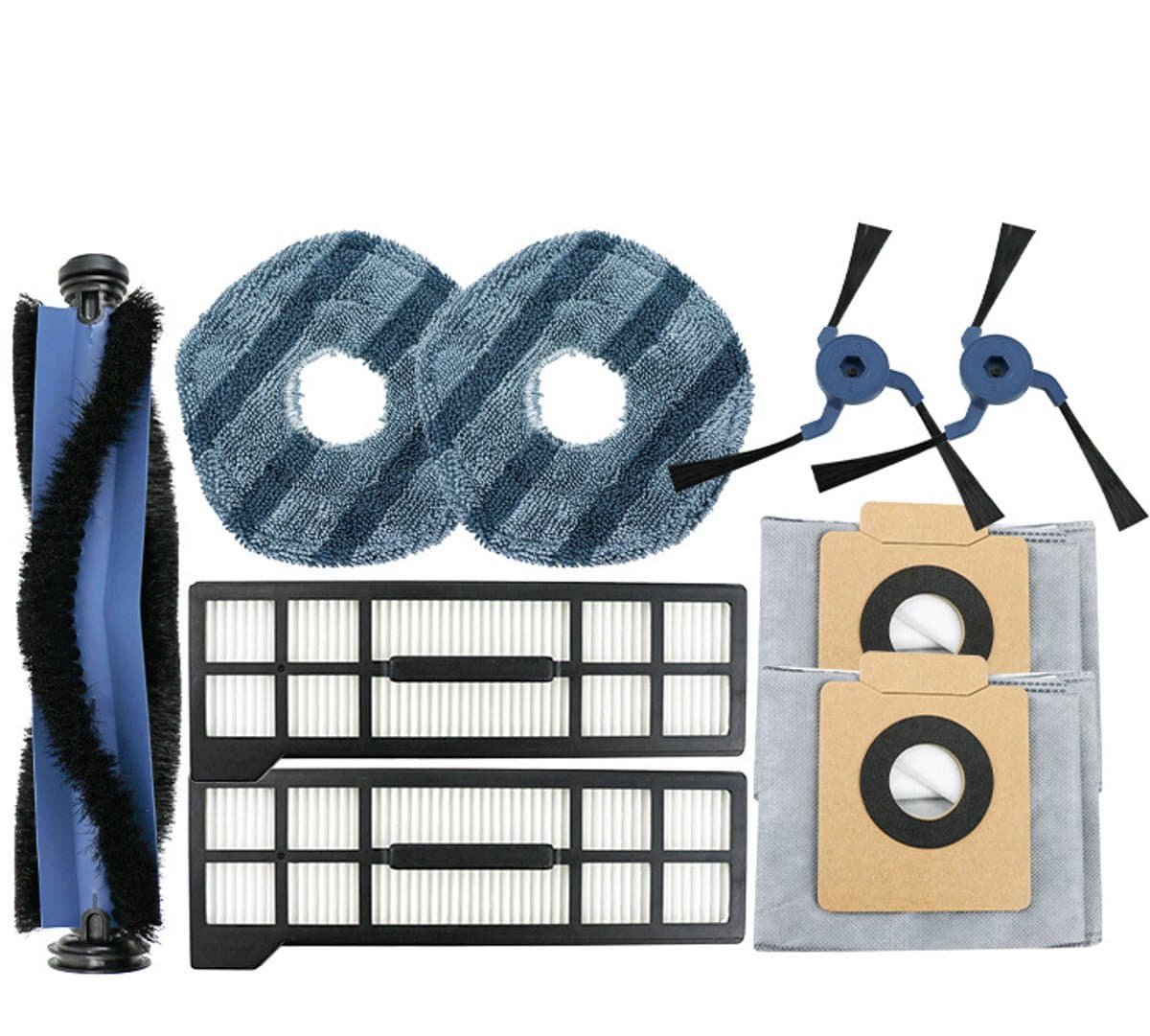 9 x Onderdelen - Accessoires Set - Geschikt voor Eufy X10 Pro Omni(1 hoofdborstel, 2 filters, 2 zijborstels, 2 doeken, 2 stofzakken) — afbeelding 1