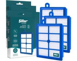 Sillar, set 3 stofzuigerfilters, HEPA, anti-allergeen, geschikt voor Electrolux Classic Silence Ultra Silencer Pure D8 D9, vervanging voor filters AFS1W, EFH12, FSEL01, FR-6558, FR-7111, 9001951202