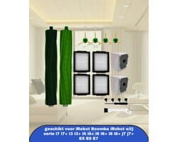 10 stuks reserveonderdelen kits geschikt voor iRobot Roomba iRobot e/i/j serie i7 i7+ i3 i3+ i4 i4+ i6 i6+ i8 i8+ j7 j7+ E5 E6 E7 robotstofzuiger accessoires 1 rubberen borstel,4 krachtige filters, 4 zijborstels