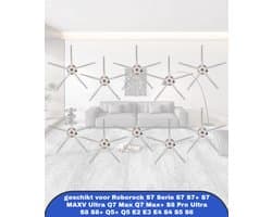 (10 Stuks) Zijborstel Vervangende Onderdelen geschikt voor Roborock S7 Serie S7 S7+ S7 MAXV Ultra Q7 Max Q7 Max+ S8 Pro Ultra S8 S8+ Q5+ Q5 E2 E3 E4 S4 S5 S6 Zijborstels Accessoire Kit 5 Paar Wit