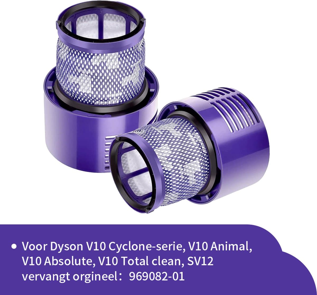 Replacements® HEPA filters geschikt voor Dyson V10 - 2 stuks — afbeelding 1