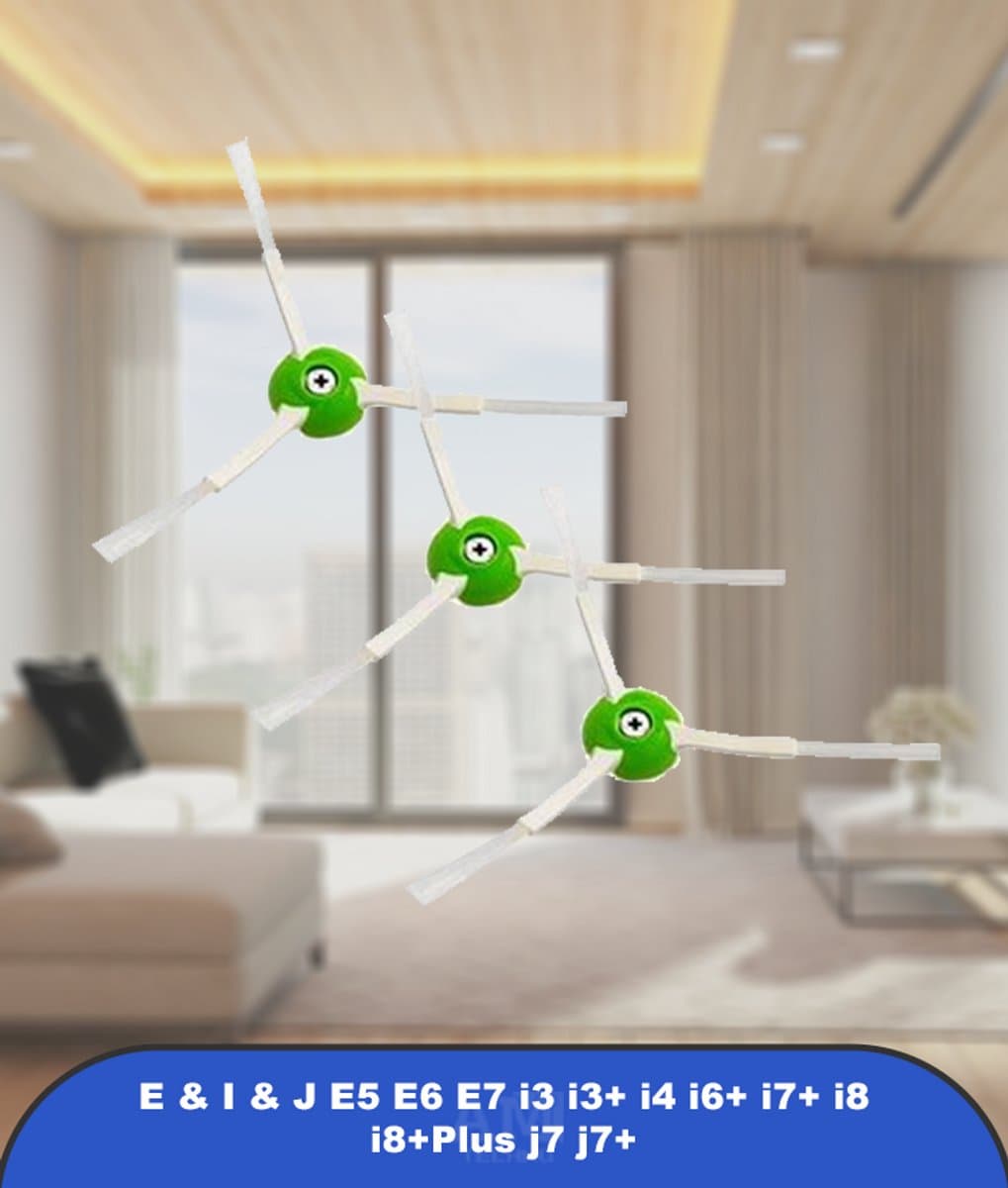 3 stuks reserveborstels geschikt voor Roomba stofzuiger serie E I & J — afbeelding 1