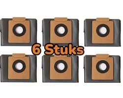 6 Stuks premium stozuigerzakken geschik voor Eufy Clean X8 Pro/X10 Pro Omni robotstofzuiger, stofzak, accessoireset, reserveonderdelen, grote capaciteit