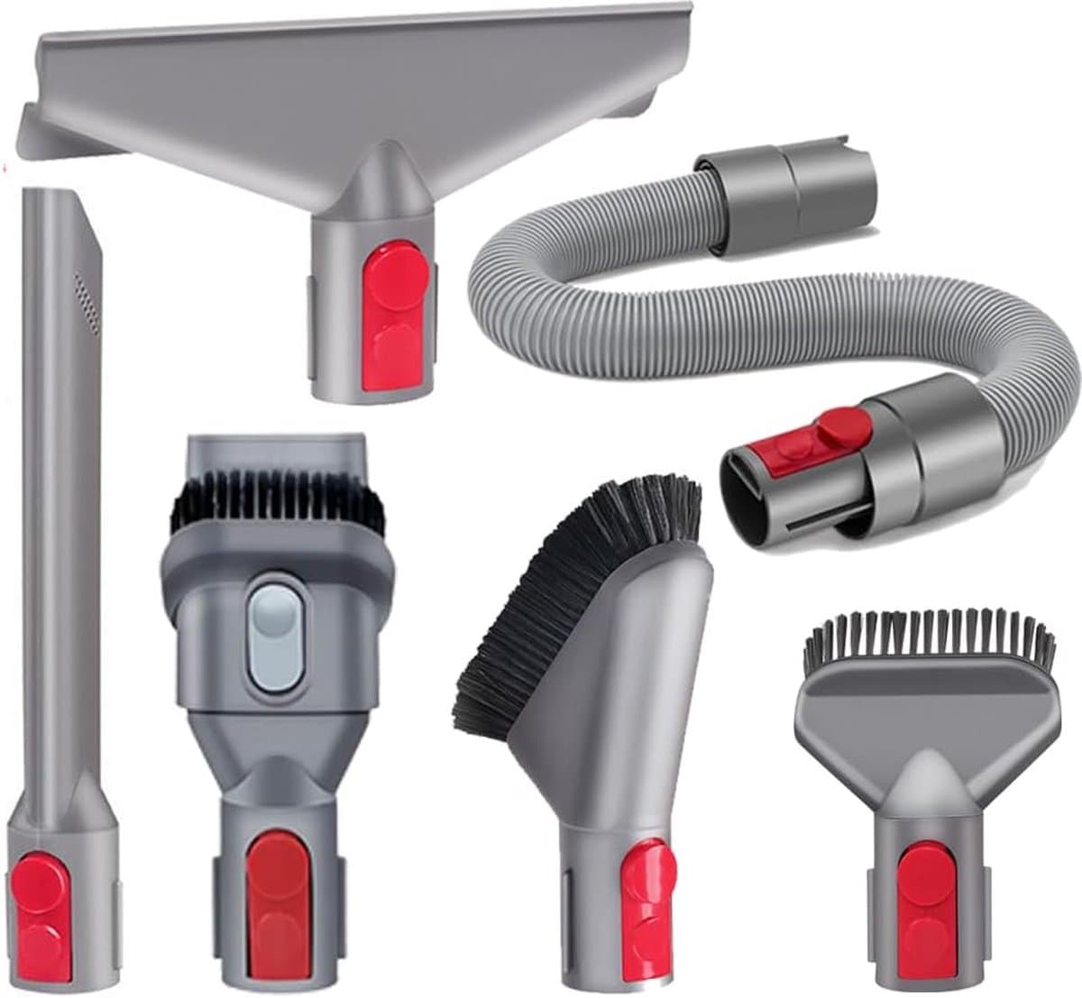 6 STUKS Stofzuiger Opzetgereedschap Kits Geschikt voor Dyson V7 V8 V10 V11 V15 Snoerloze Stofzuiger, Geschikt voor Gordijn, Auto, Bankhoeken Reiniging — afbeelding 1