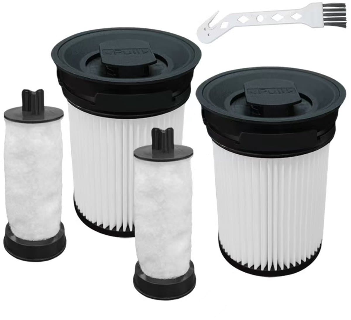 Filters geschikt voor Miele Triflex HX1 - Set van 4 grote + kleine filters + 1 schraper - Stofzuigeraccessoires - Filteraccessoires — afbeelding 1