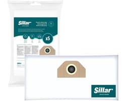 Sillar stofzuigerzakken, synthetisch, 3 lagen filtering, 5 stuks + wasbaar filter met stekker, F8, vervangers voor Karcher series A, K, WD, SE, MV, WD2, WD3